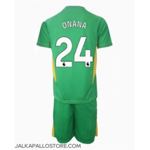 Manchester United Andre Onana #24 Maalivahti Kolmaspaita Lapsille 2024-25 Lyhythihainen (+ shortsit)